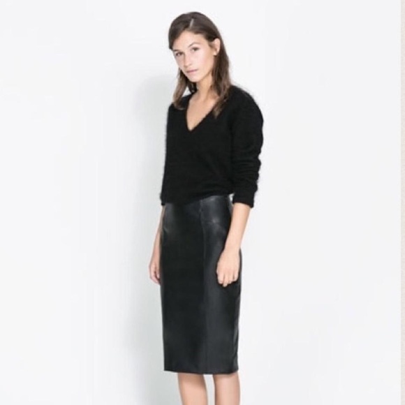 Zara Dresses & Skirts - Zara Faux Leather Pencil Skirt